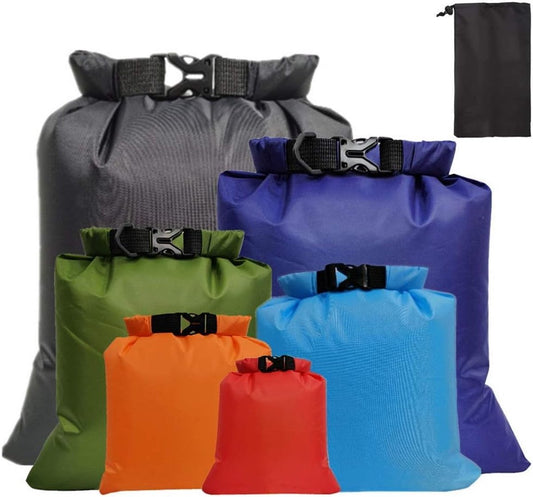 6 pieces - waterproof dry bags - lightweight outdoor dry bags - dry bags - large capacity ripstop dry bag - V1188-MS101-03292-1