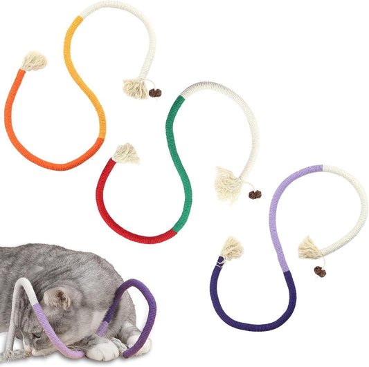 3 pieces - Cat toys - Cotton cat toy leash - play rope - Chew toys for cats - cat toys for teething - V1188-MS101-03296-1