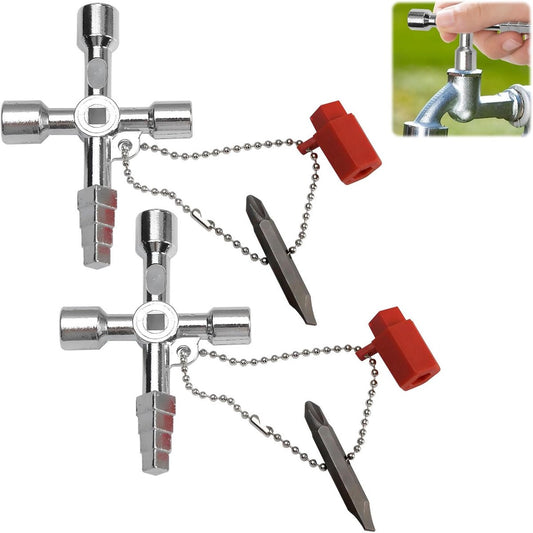 pieces - 4-way key - universal key - square key - triangular key - elevator keys - panel key - electrical V1188-MS101-03297-1