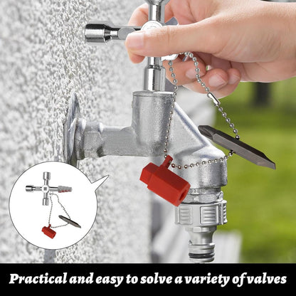 pieces - 4-way key - universal key - square key - triangular key - elevator keys - panel key - electrical V1188-MS101-03297-1