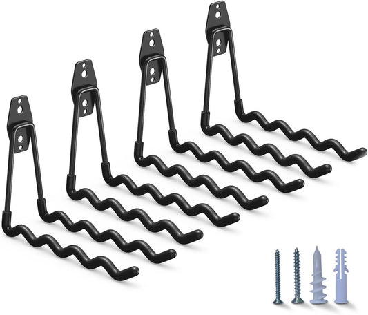 pieces - Heavy Duty Garage Hooks - Wave Long Hooks - Wall-Mounted Storage Rack - Electrical and Garden Tool V1188-MS101-03301-1
