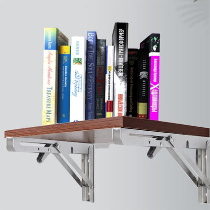 2 pieces - Stainless steel foldable shelf brackets - Support frame - Robust stainless steel foldable shelf V1188-MS101-03314-1