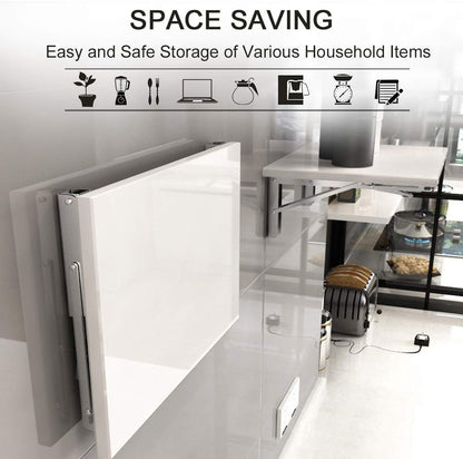 2 pieces - Stainless steel foldable shelf brackets - Support frame - Robust stainless steel foldable shelf V1188-MS101-03314-1