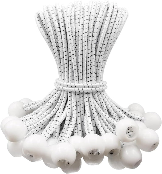 50 pieces - 6 inch - Elastic rope - Elastic cord - Tensioning elastic - tension cord - ball bungee cords - V1188-MS101-03317-1