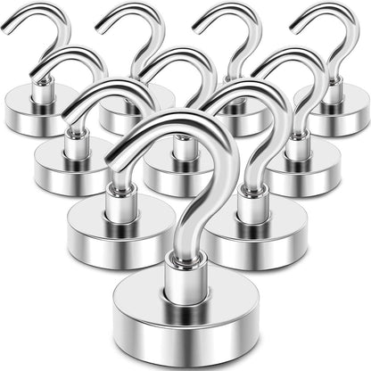 magnetic hook - 10 pieces for more than 5 kg - super strong pulling force - magnet with hook - heavy magnetic V1188-MS101-03325-1
