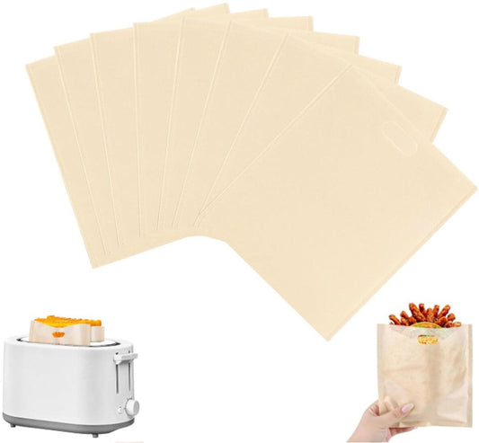 8 pieces - Toaster bags - non-stick toaster bags - non-stick coating - reusable toaster bags - with Teflon V1188-MS101-03327-1