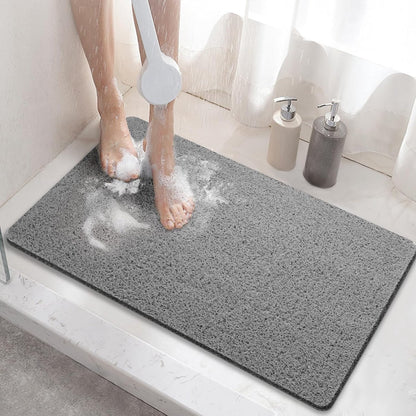 Non-slip shower mat - Non-slip bath mat - with drain - Non-slip water-permeable mat - Soft PVC loofah bath V1188-MS101-03336-1