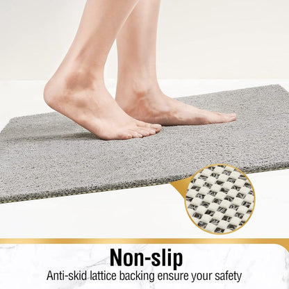 Non-slip shower mat - Non-slip bath mat - with drain - Non-slip water-permeable mat - Soft PVC loofah bath V1188-MS101-03336-1