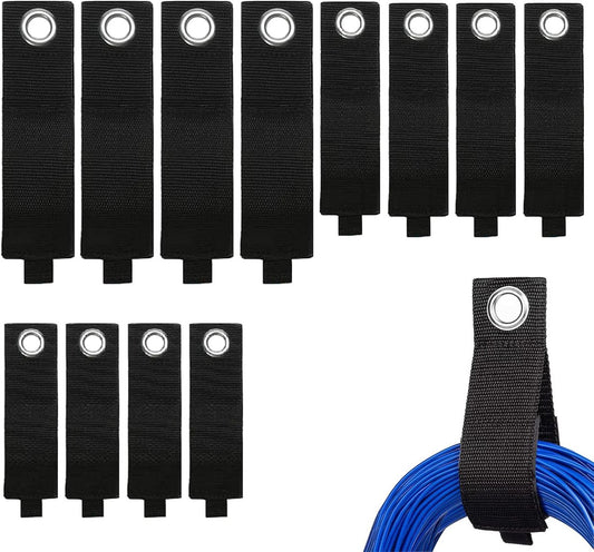 12 pieces - extension cord holder - sturdy storage straps - cable ties - cord storage holder - for hose, V1188-MS101-03347-1