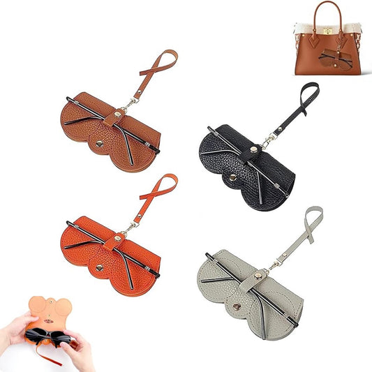 pieces - leather sunglasses bag - soft leather glasses case - portable glasses case - fashionable glasses V1188-MS101-03348-1