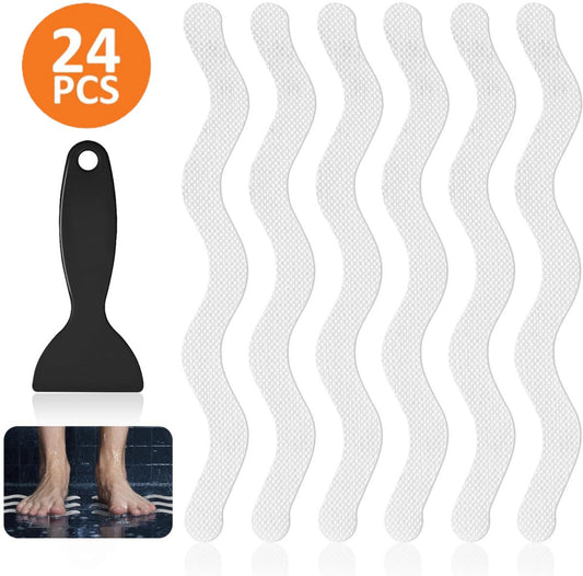 24 pieces - anti-slip stickers - 18*1.3cm - S-shape - anti-slip bath stickers - anti-slip shower stickers - V1188-MS101-03349-1