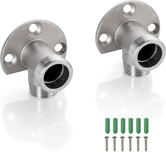 2 pieces - installation set for exposed bath taps - stainless steel wall-mounted tap adapter - tap V1188-MS101-03350-1