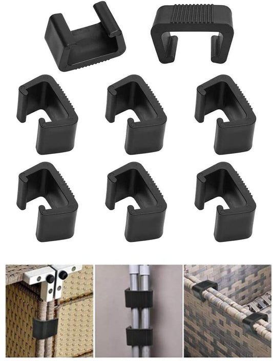 8 pieces - Furniture clamps - 6.5*3.8*4.2cm - garden furniture clips - Rattan garden furniture clips - V1188-MS101-03359-1