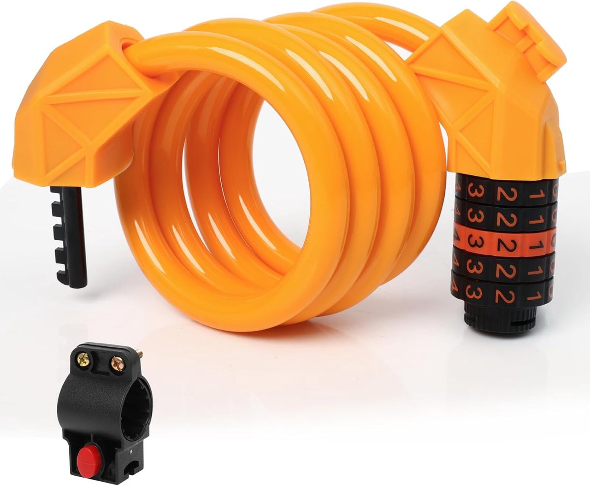 Bicycle lock - Bicycle chain lock - Anti-theft bicycle lock - 1.1m*11mm - Combination lock - Cable lock - V1188-MS101-03374-1