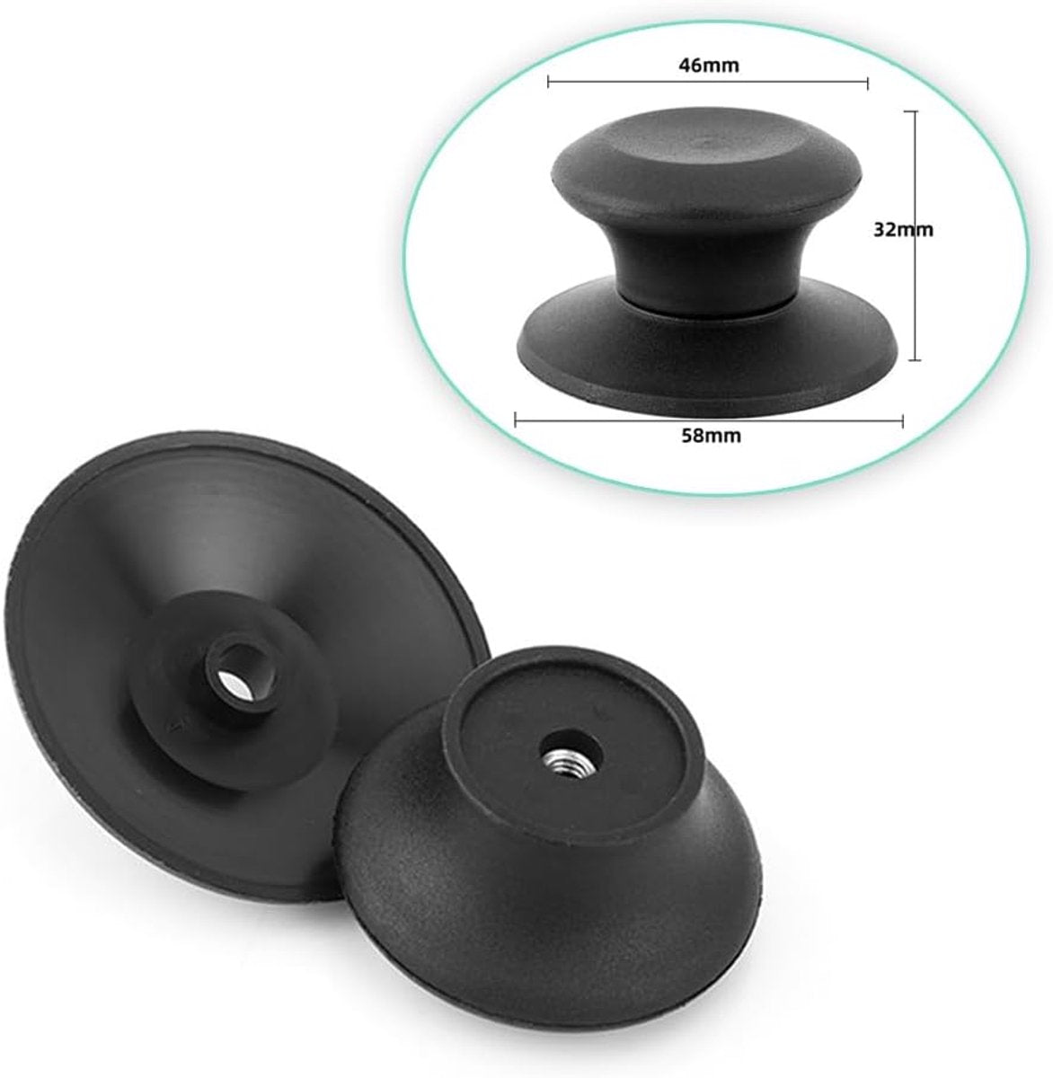 4 pieces - Pan lid knob - Lid knobs - Aperture 6-10 mm - Pot Lid Knob - Lid Handle - Lid Knob - Anti-burn V1188-MS101-03393-1