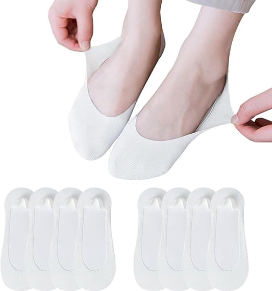 8 Pairs - Socks - Invisible Socks for Women - No Show Socks for Women for Flat Shoes - Anti-Slip - Invisible V1188-MS101-03405-1