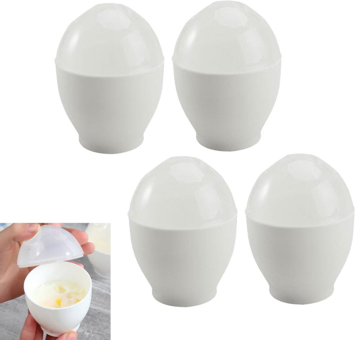 4 pieces - microwave egg cooker - egg cooker - making non-stick eggs and scrambled eggs - for instant V1188-MS101-03419-1