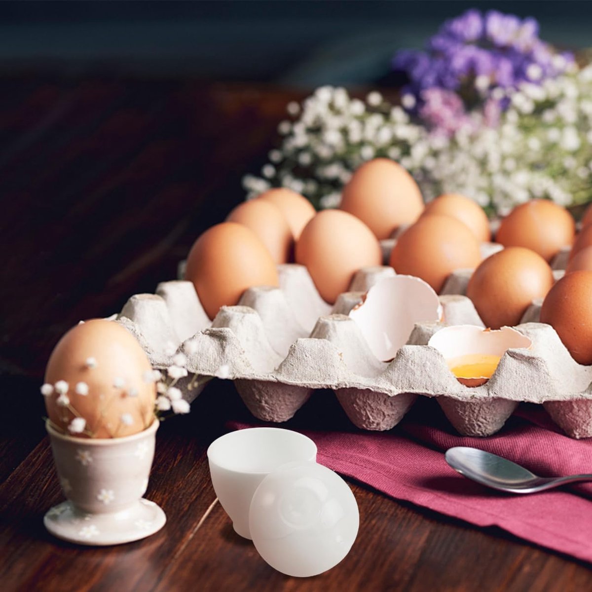 4 pieces - microwave egg cooker - egg cooker - making non-stick eggs and scrambled eggs - for instant V1188-MS101-03419-1