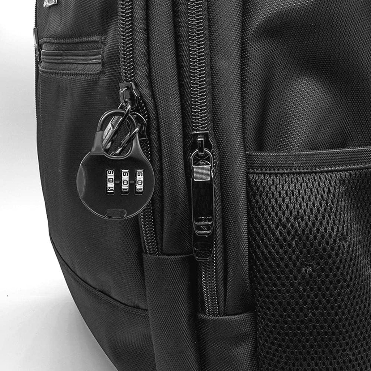 Allecto Plus - Mini Combination Lock for Suitcase Backpack Travel Bag - 3-Digit Padlock - 4 Pieces Black V1188-MS101-03424-1