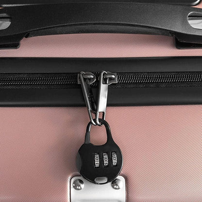Allecto Plus - Mini Combination Lock for Suitcase Backpack Travel Bag - 3-Digit Padlock - 4 Pieces Black V1188-MS101-03424-1
