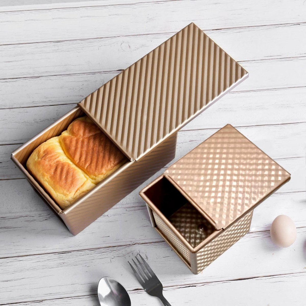 rectangular cake tin - Cake tin - Bread tin with lid - Non-stick Bread Toast Box - Baking Cake tin - baking V1188-MS101-03425-1