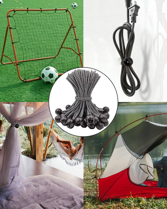 50 pieces - 6 inch - Elastic rope - Elastic cord - Tensioning elastic - tension cord - ball bungee cords - V1188-MS101-03436-1