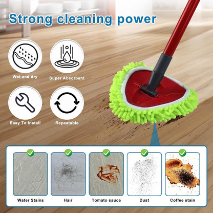 3-piece mop pad replacement suitable for O Cedar, suitable for Ocedar Easywring spin mops - microfiber V1188-MS101-03444-1
