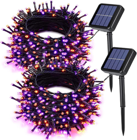 2 Pieces Solar Garden Lights Total 171 FT, 400 LED Lights - Halloween Lighting - Halloween String Lights - V1188-MS101-03452-1
