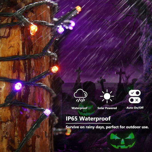 2 Pieces Solar Garden Lights Total 171 FT, 400 LED Lights - Halloween Lighting - Halloween String Lights - V1188-MS101-03452-1