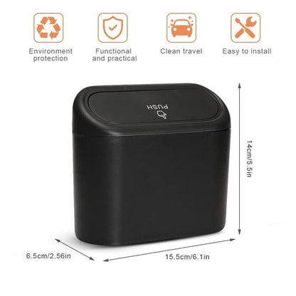 Car Trash Can, Waterproof Hanging Storage Box with Lid, 2-Pack Portable for Car \u0026 Office V1188-NACCD-3000