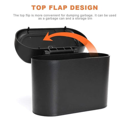 Car Trash Can, Waterproof Hanging Storage Box with Lid, 2-Pack Portable for Car \u0026 Office V1188-NACCD-3000