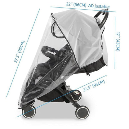 Universal Stroller Rain Cover 5-in-1 Transparent Weather Protection for Infants V1188-NACCD-956