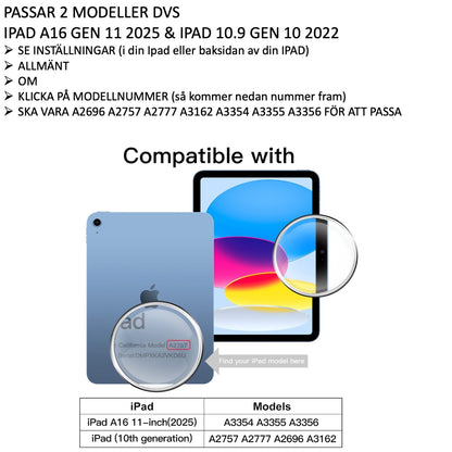 iPad (A16) Gen 11 2025 Tempered Glass Screen Protector 9H Transparent 2-Pack V1188-NAHHA-6224-1