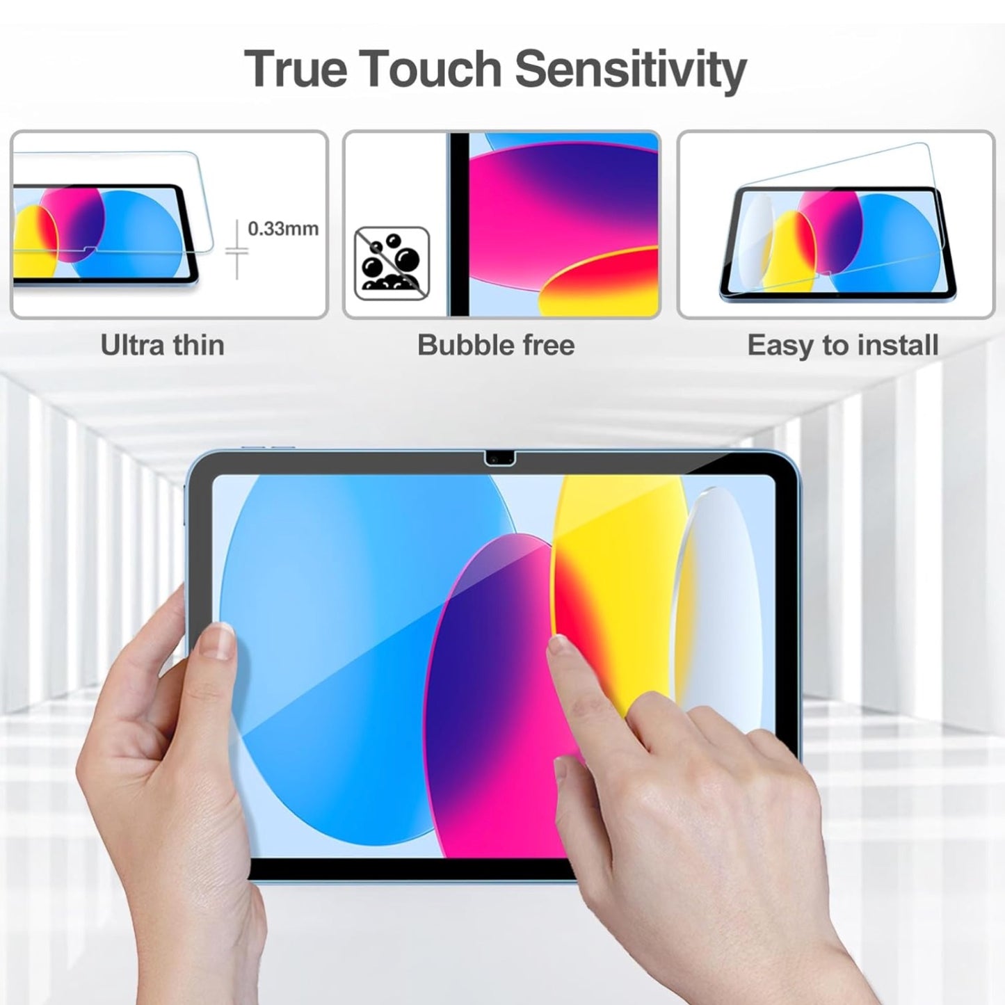 iPad (A16) Gen 11 2025 Tempered Glass Screen Protector 9H Transparent 2-Pack V1188-NAHHA-6224-1