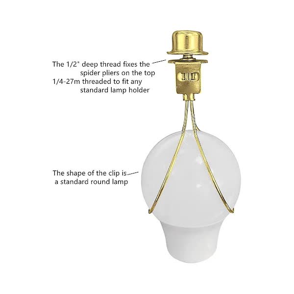 Lampshade Holder Adapter Kit with Knob Leveling System Gold Stabilizer V1188-NALH-11295