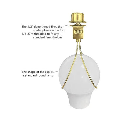 Lampshade Holder Adapter Kit with Knob Leveling System Gold Stabilizer V1188-NALH-11295