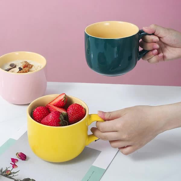 Large Ceramic Coffee Mug 650ml with Henke, Compatible with Breakfast Cereal Bowl and Tea Cup, Birthday Gift V1188-NALH-19852