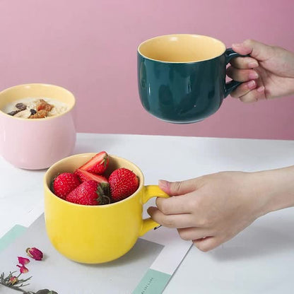 Large Ceramic Coffee Mug 650ml with Henke, Compatible with Breakfast Cereal Bowl and Tea Cup, Birthday Gift V1188-NALH-19852