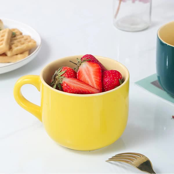 Large Ceramic Coffee Mug 650ml with Henke, Compatible with Breakfast Cereal Bowl and Tea Cup, Birthday Gift V1188-NALH-19852