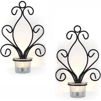 Creative Iron Wall Candle Holders Vintage Candlesticks V1188-NALH-22132