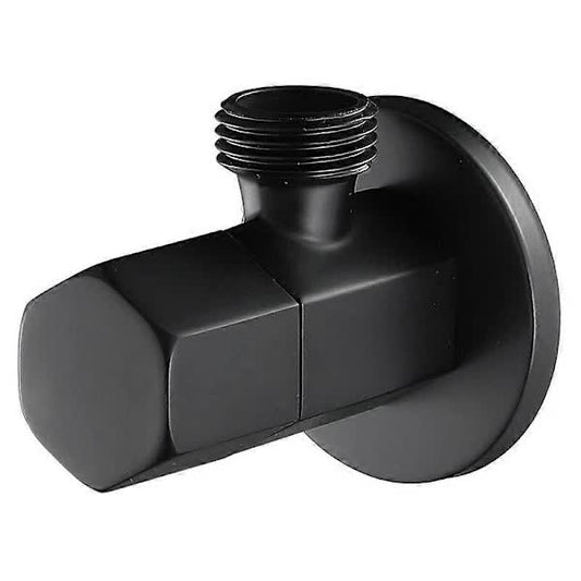 Black Shut-off Valve Angle Faucet Brass Diverter Toilet Shower Nozzle Connector Solid Brass Coupling Bracket V1188-NALH-33132