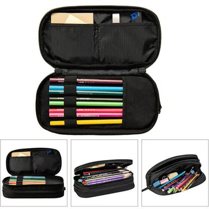 Soccer Pencil Case Blue with Zipper, Spacious and Durable Soccer Theme Sports Pencil Case V1188-NALH-3482