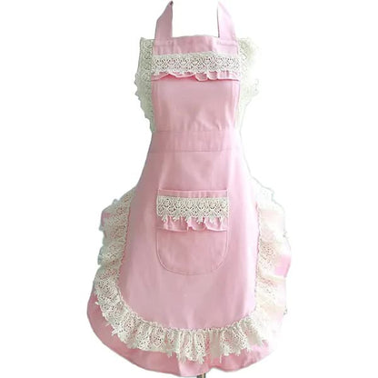 Kitchen Apron for Women Adjustable Waterproof with Pockets Pink Cooking Apron V1188-NATH-SP5-4057