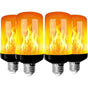 4-Pack E27 Flame Bulbs 4W LED Decorative Lights with Flaming Effect 4 Modes for Home Garden Party V1188-NATT-24-2081