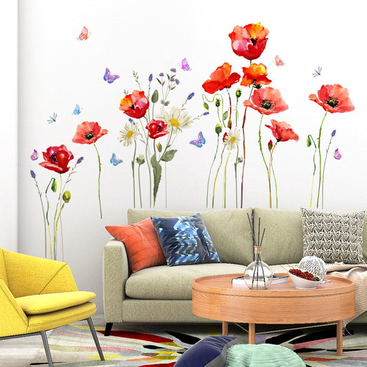 Wall sticker - flowers - Reusable / repositionable - Children's room - Boys - girls - Home decor - Colorful V1188-NK-BOL-101