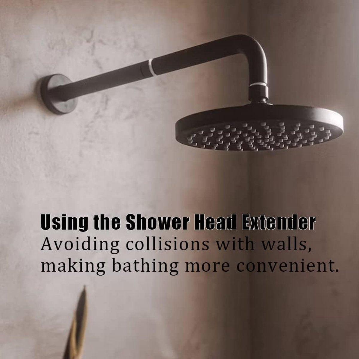Shower arm extension - Hand shower arm extension pipe - universal shower component - 20cm - silver - Easy V1188-NK-BOL-102