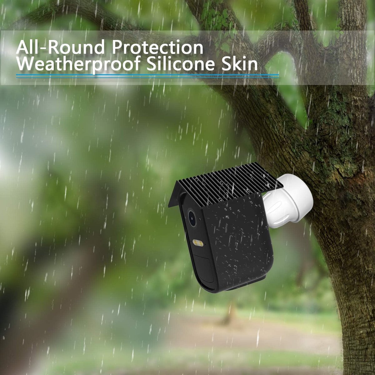 pieces - Camera silicone protective cover - security camera protective cover - black - soft silicone cover - V1188-NK-BOL-104