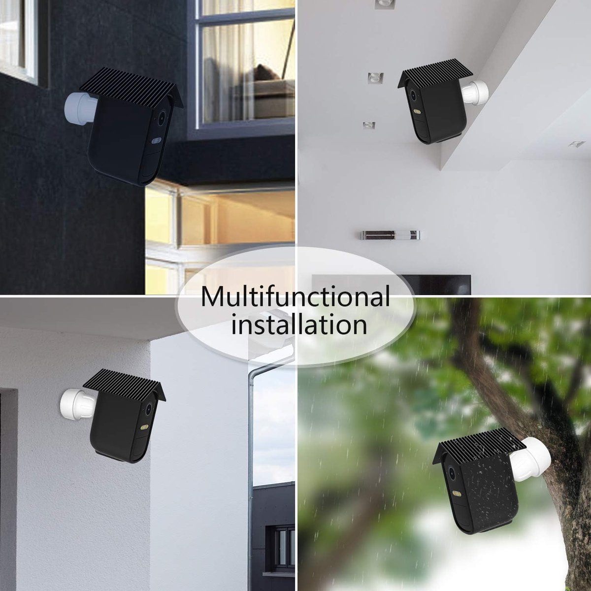 pieces - Camera silicone protective cover - security camera protective cover - black - soft silicone cover - V1188-NK-BOL-104