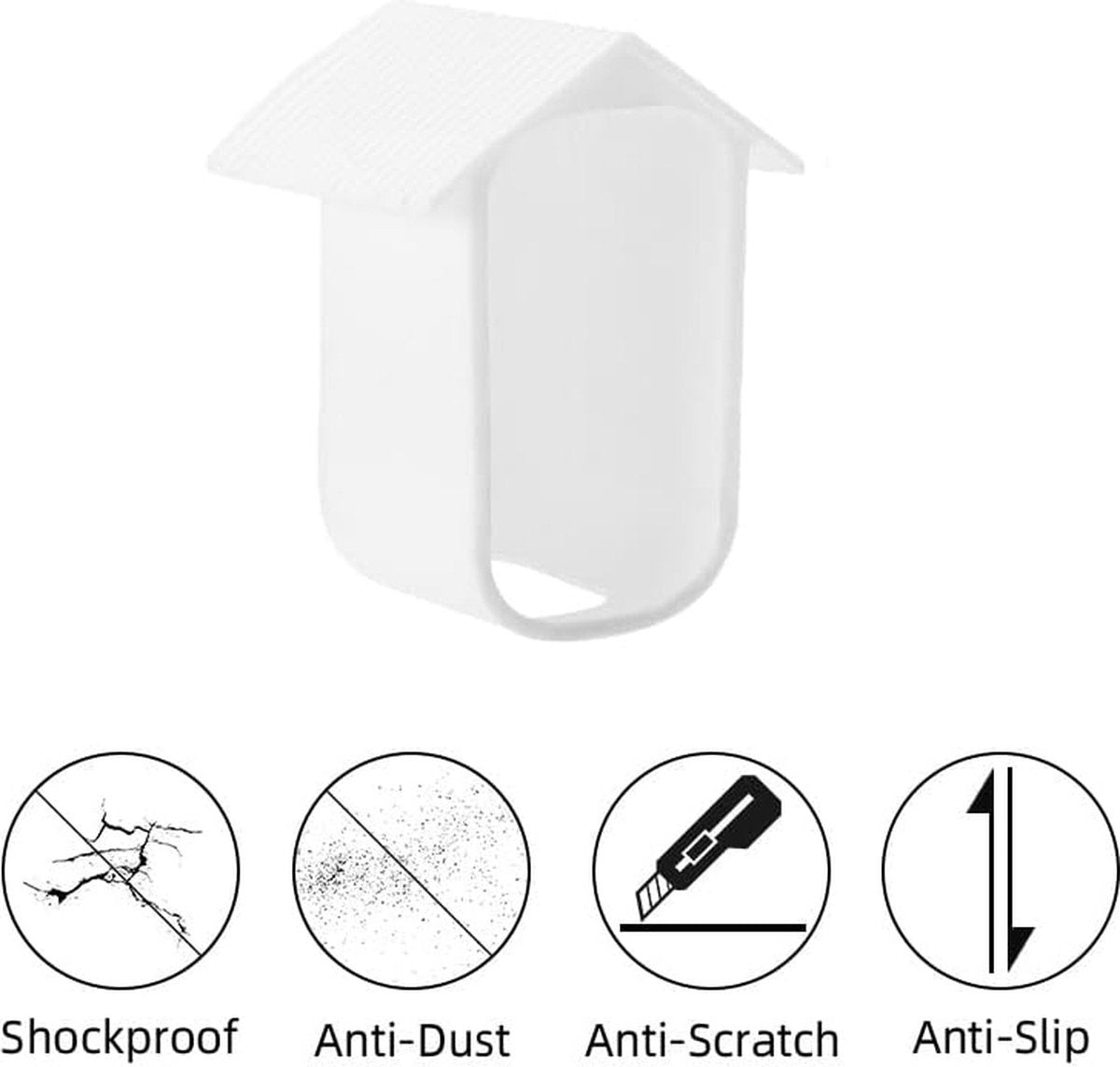 2 pieces - Camera silicone protective cover - security camera protective cover - white - soft silicone case - V1188-NK-BOL-105
