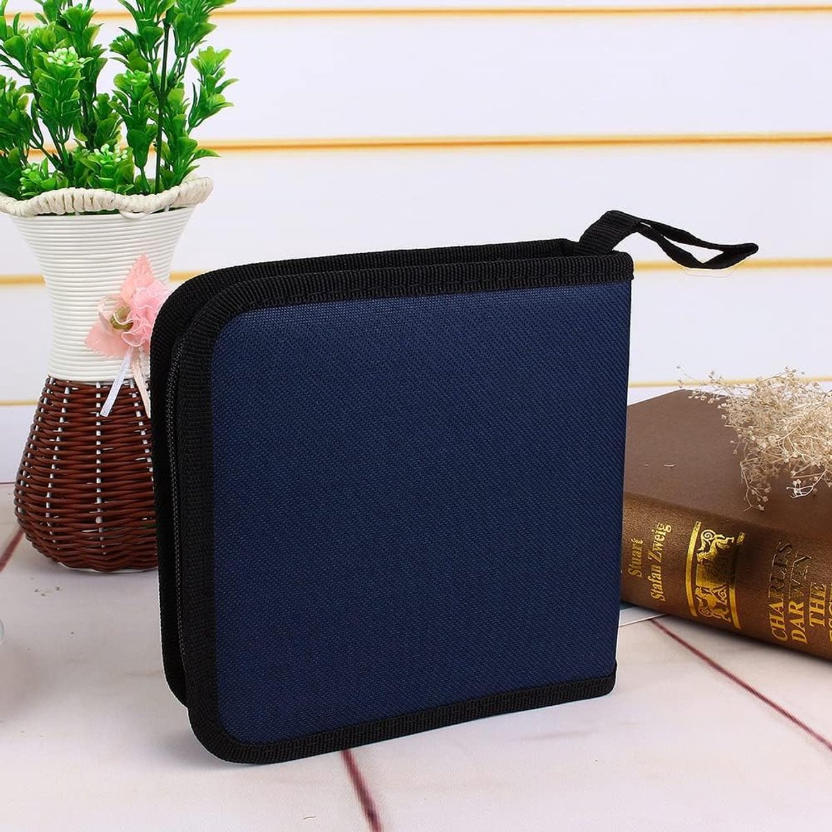 CD/DVD Storage Case - CD Bag - Oxford Cloth - With Zipper - CD Case Storage Folder - DVD Case Case - CD V1188-NK-BOL-107